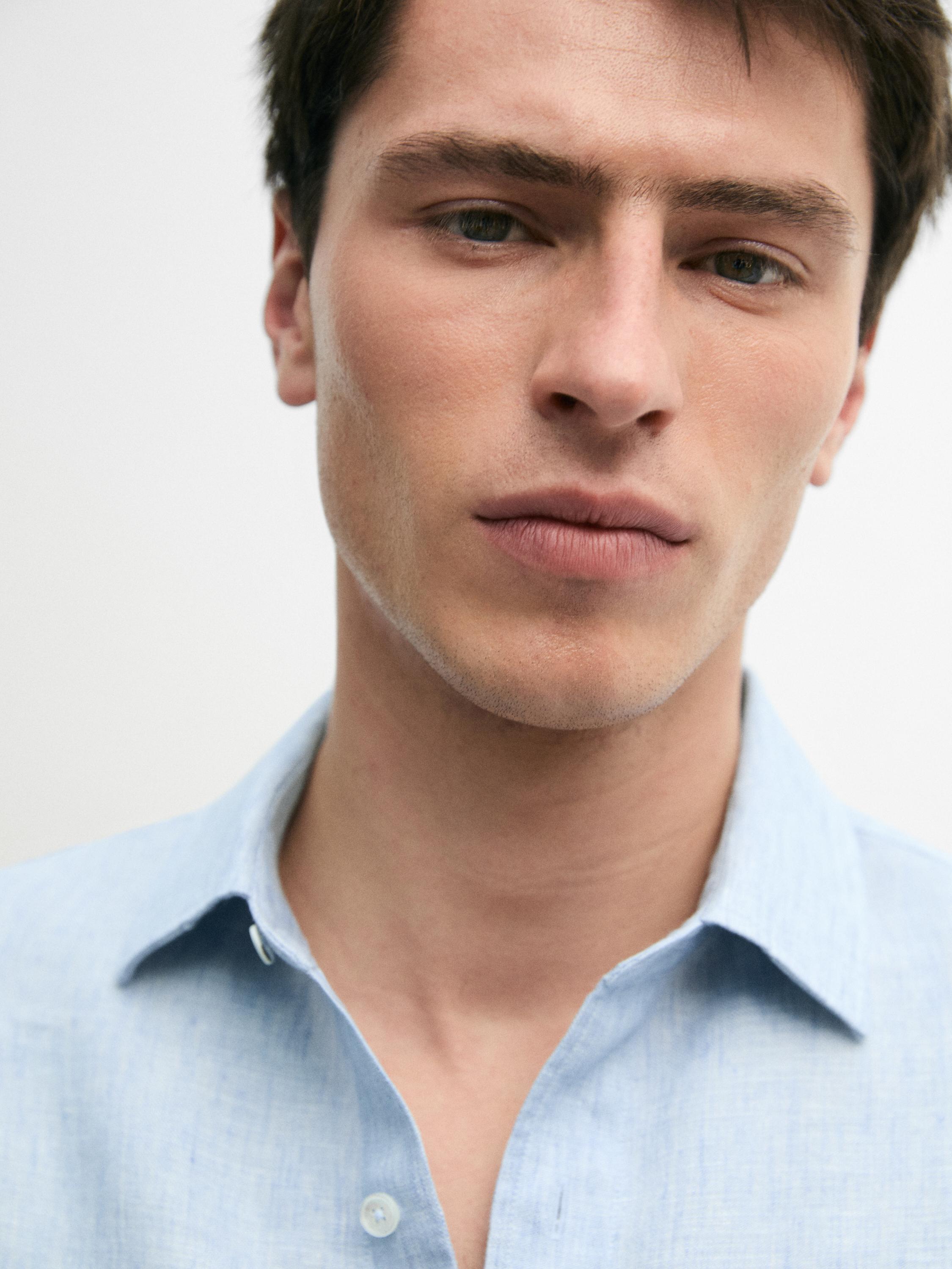 100% linen regular fit shirt